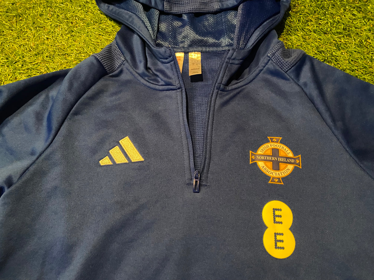 Northern Ireland Football Youths / XL Boys 13-14 Year Old Adidas Made Hoody Hooded Top