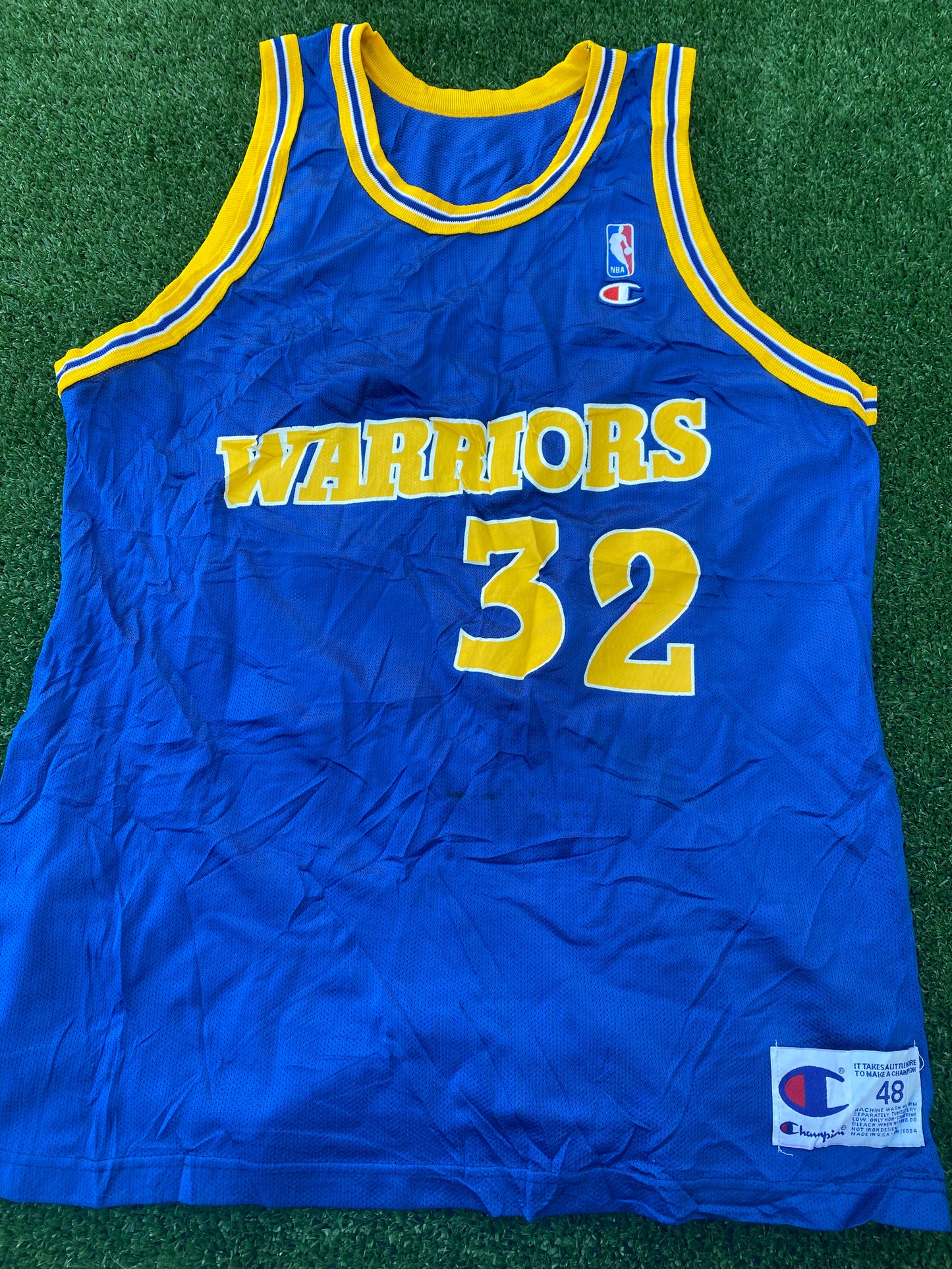 Golden State Warriors NBA Basketball USA Rare Large Mans Vintage Champion Smith no32 Jersey