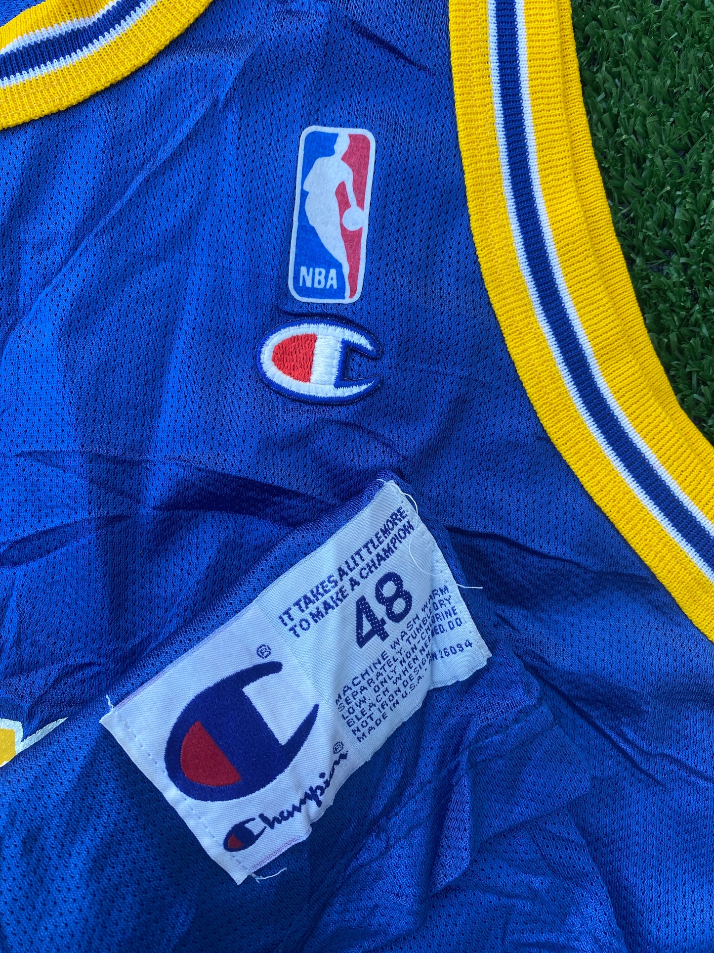 Golden State Warriors NBA Basketball USA Rare Large Mans Vintage Champion Smith no32 Jersey