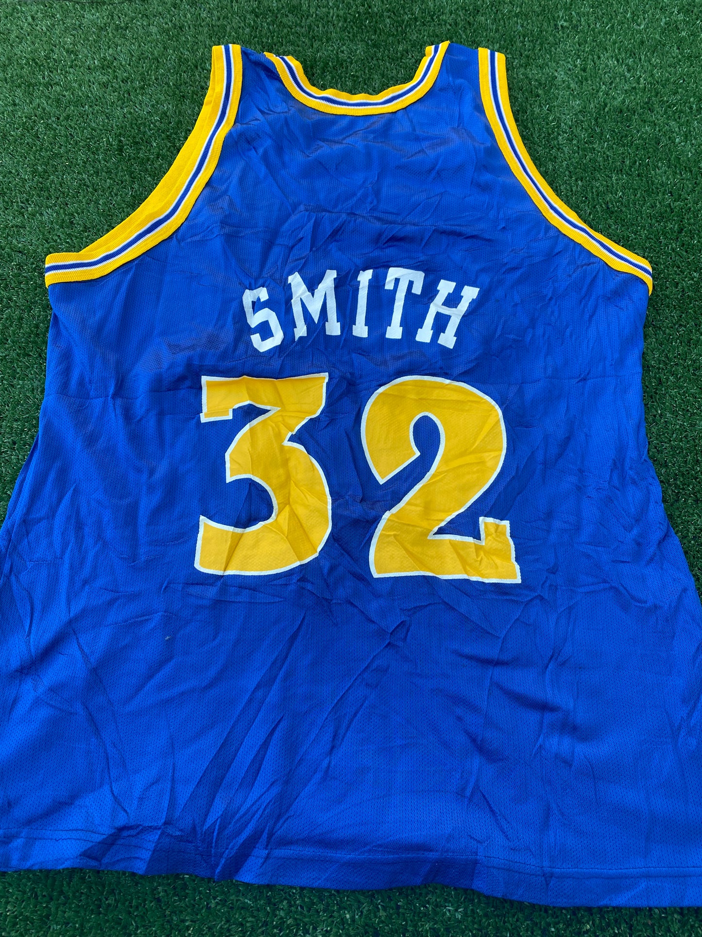 Golden State Warriors NBA Basketball USA Rare Large Mans Vintage Champion Smith no32 Jersey