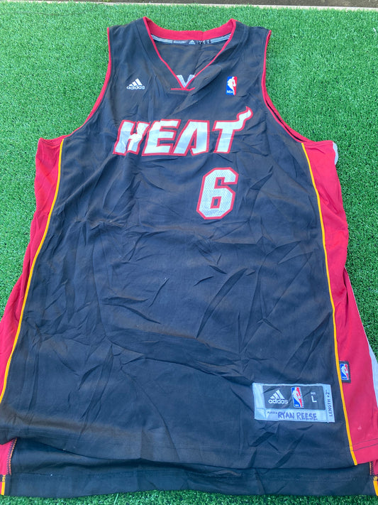 Miami Heat USA NBA Basketball Rare Large Mans James no6 Adidas Made Jersey