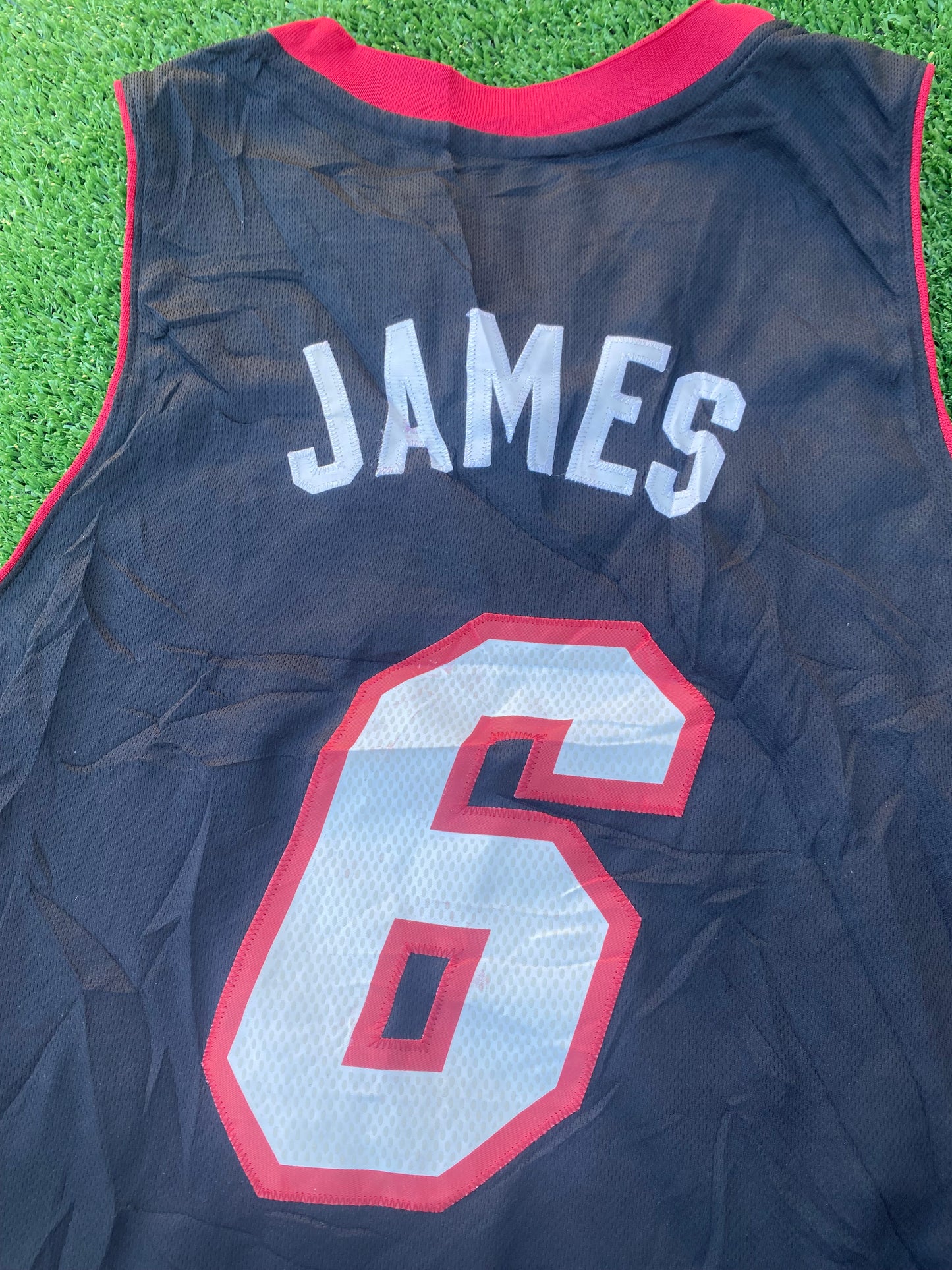 Miami Heat USA NBA Basketball Rare Large Mans James no6 Adidas Made Jersey