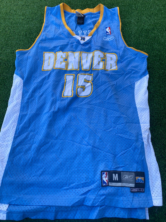 Denver Nuggets USA NBA Basketball Rare Medium Mans Anthony no15 Reebok Made Jersey