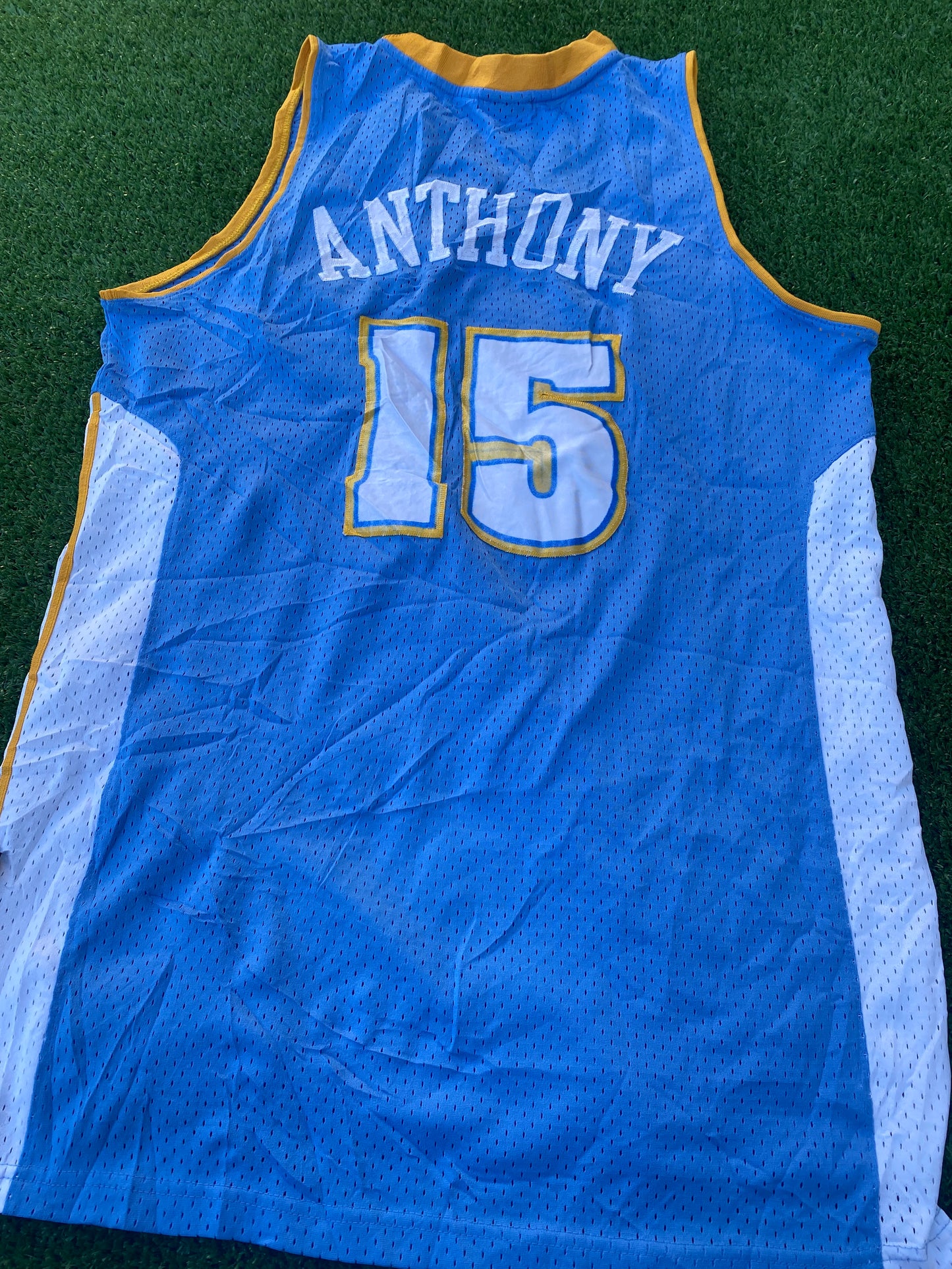 Denver Nuggets USA NBA Basketball Rare Medium Mans Anthony no15 Reebok Made Jersey