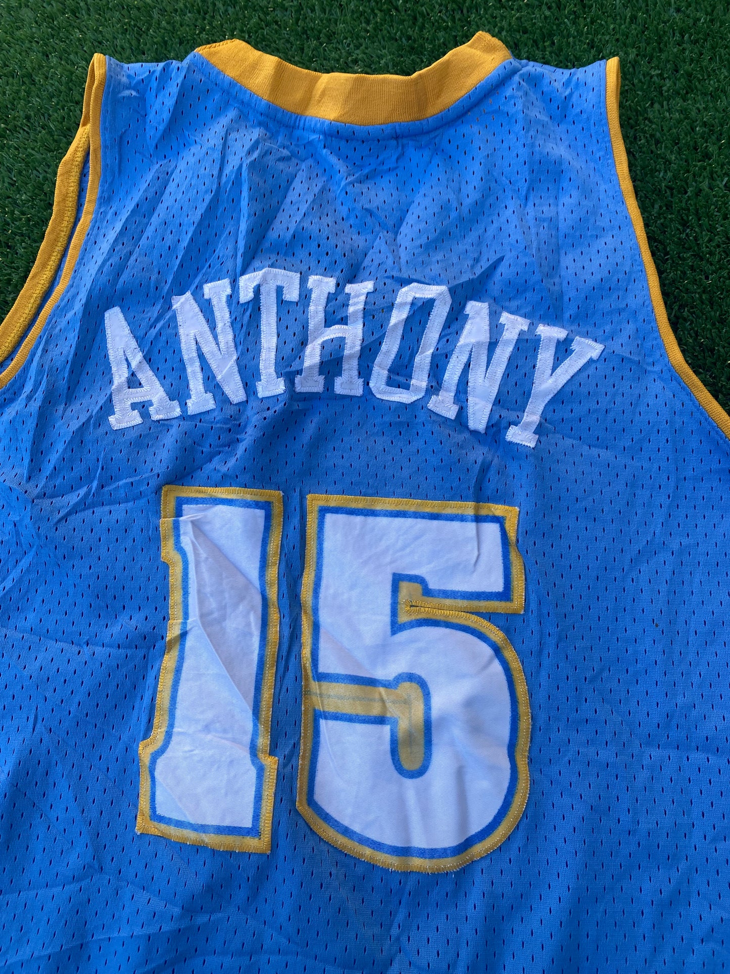 Denver Nuggets USA NBA Basketball Rare Medium Mans Anthony no15 Reebok Made Jersey