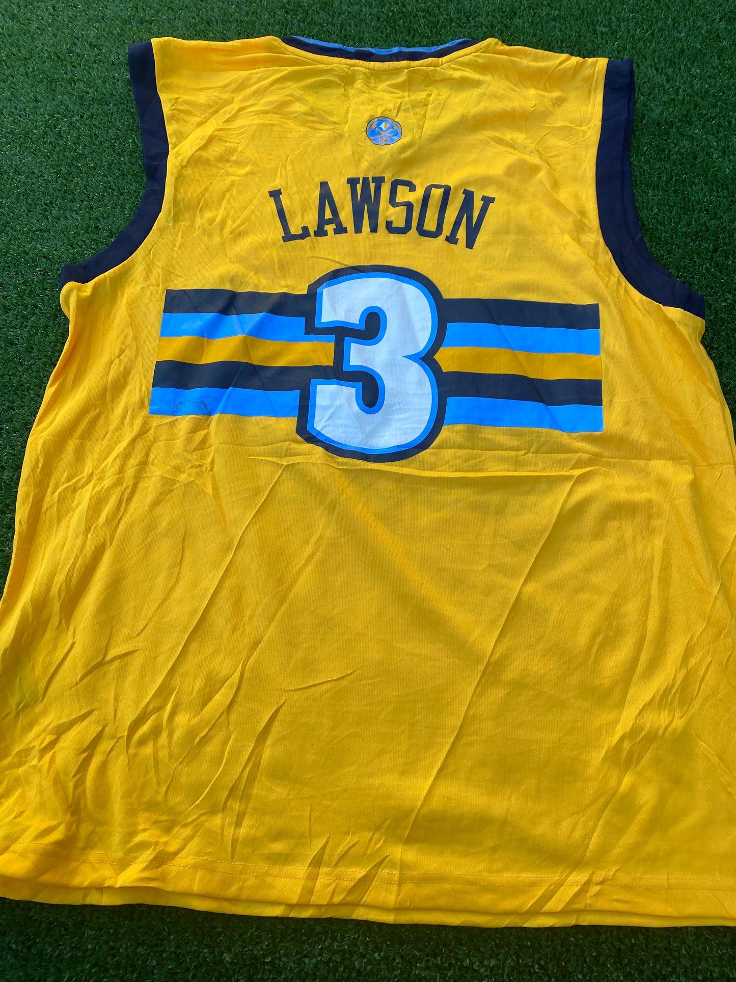 Denver Nuggets USA NBA Basketball Rare Large Mans Lawson no3 Adidas Made Jersey