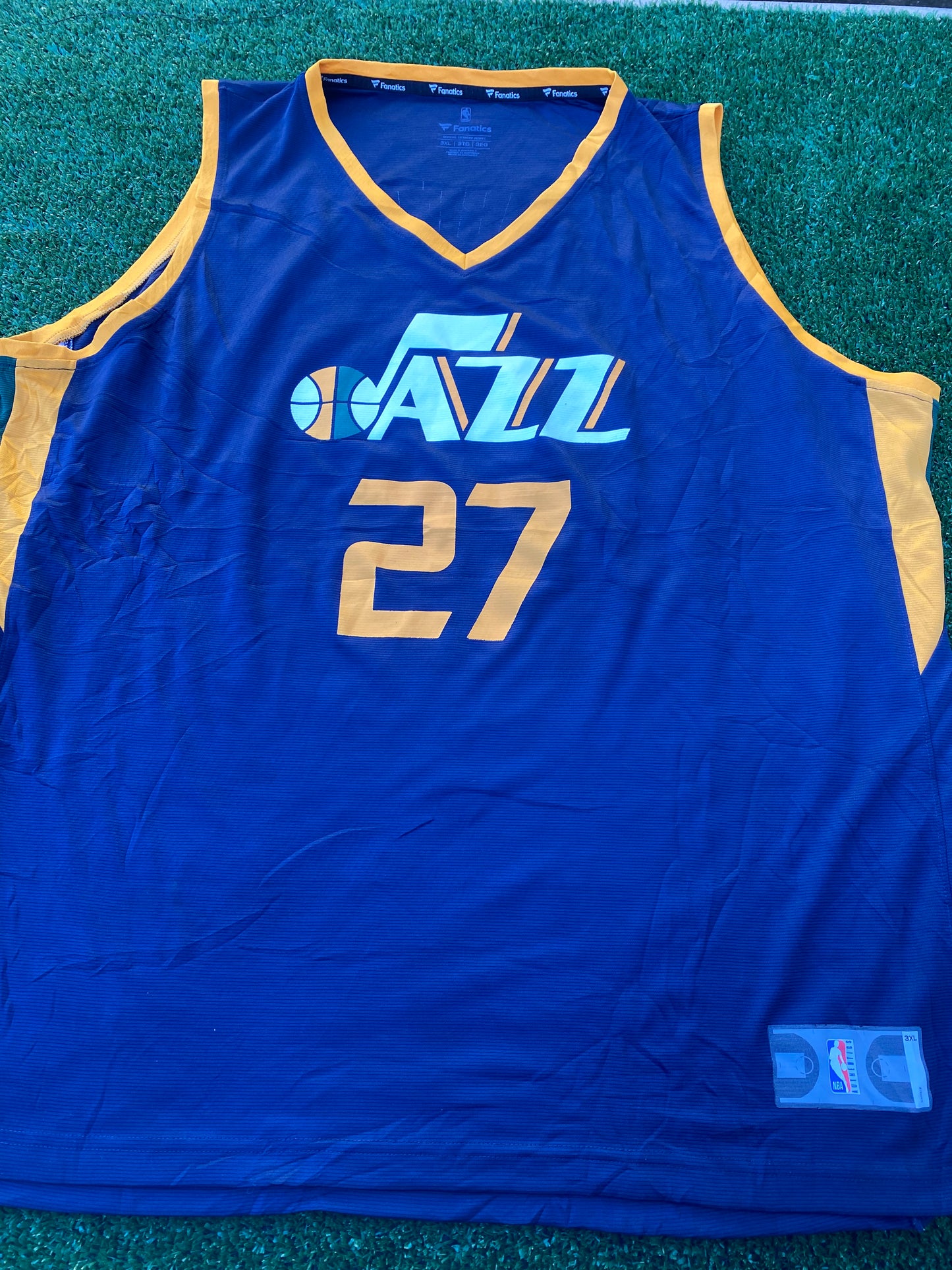 Utah Jazz USA NBA Basketball XXXL 3XL Mans Gorbert no27 Licenced Fanatics Jersey