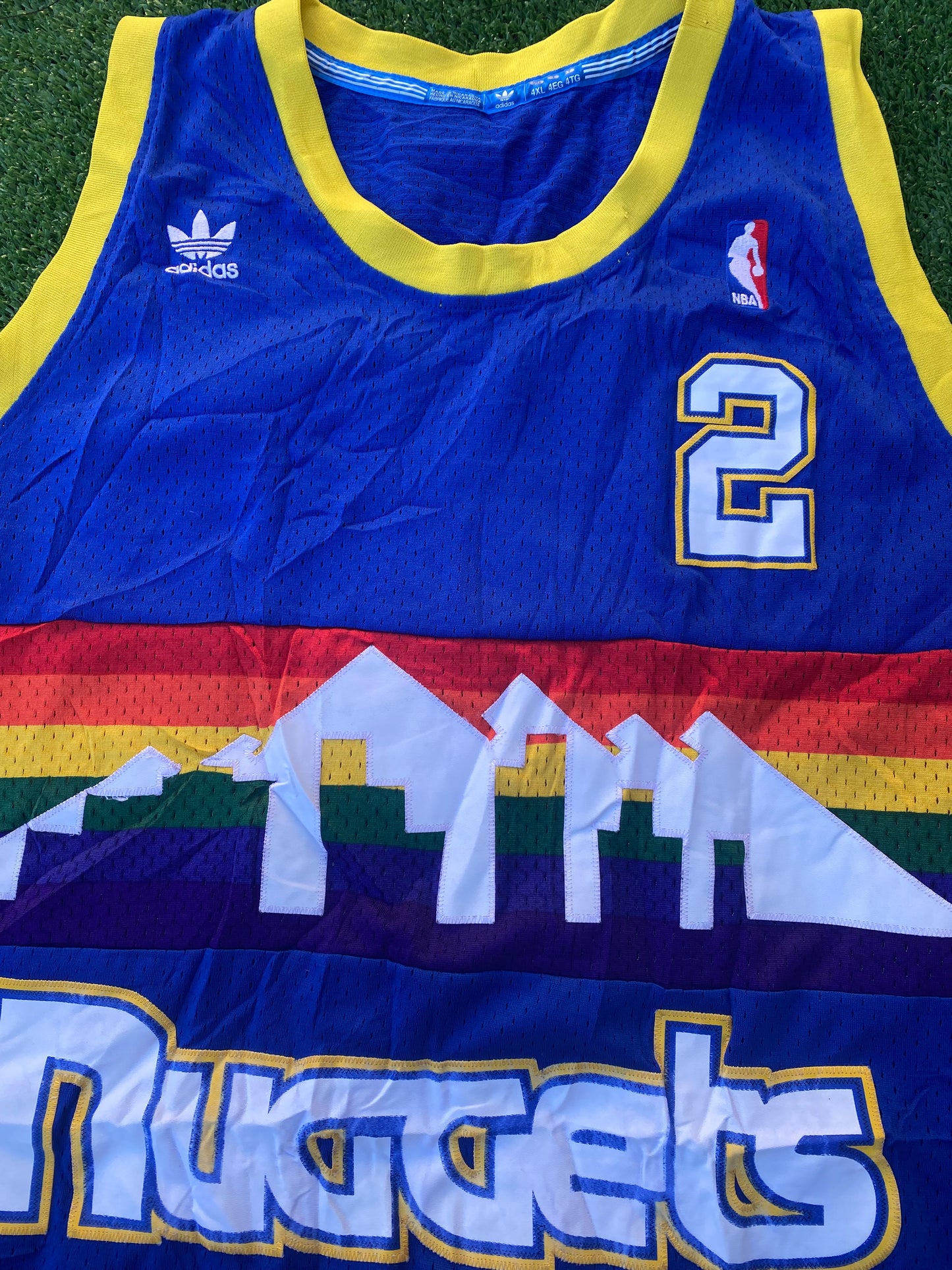 Denver Nuggets NBA Basketball USA Rare Big XXXXL 4XL Mans English no2 Adidas Jersey