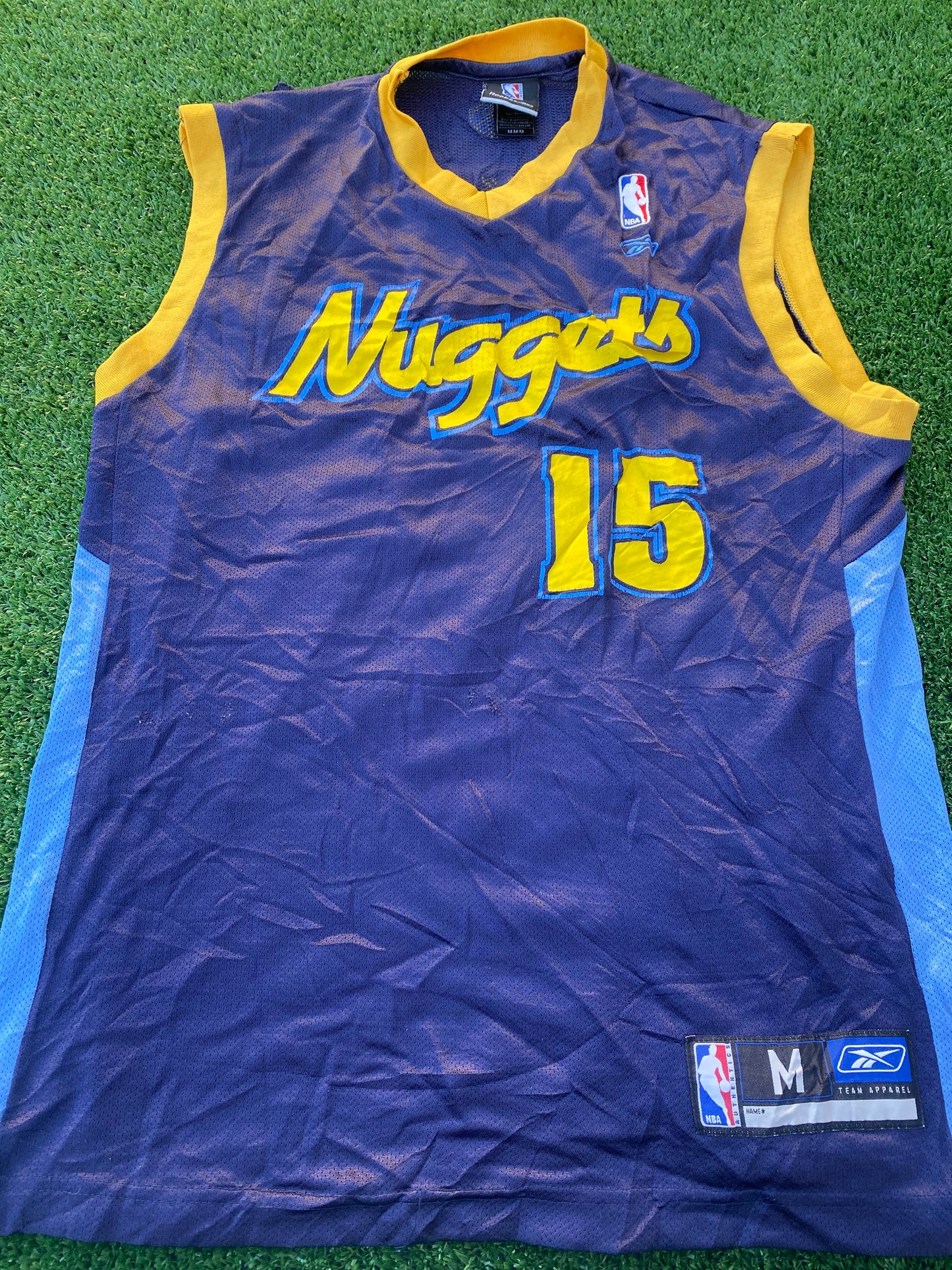 Denver Nuggets NBA Basketball USA Medium Mans Vintage Anthony no15 2005 Reebok Jersey