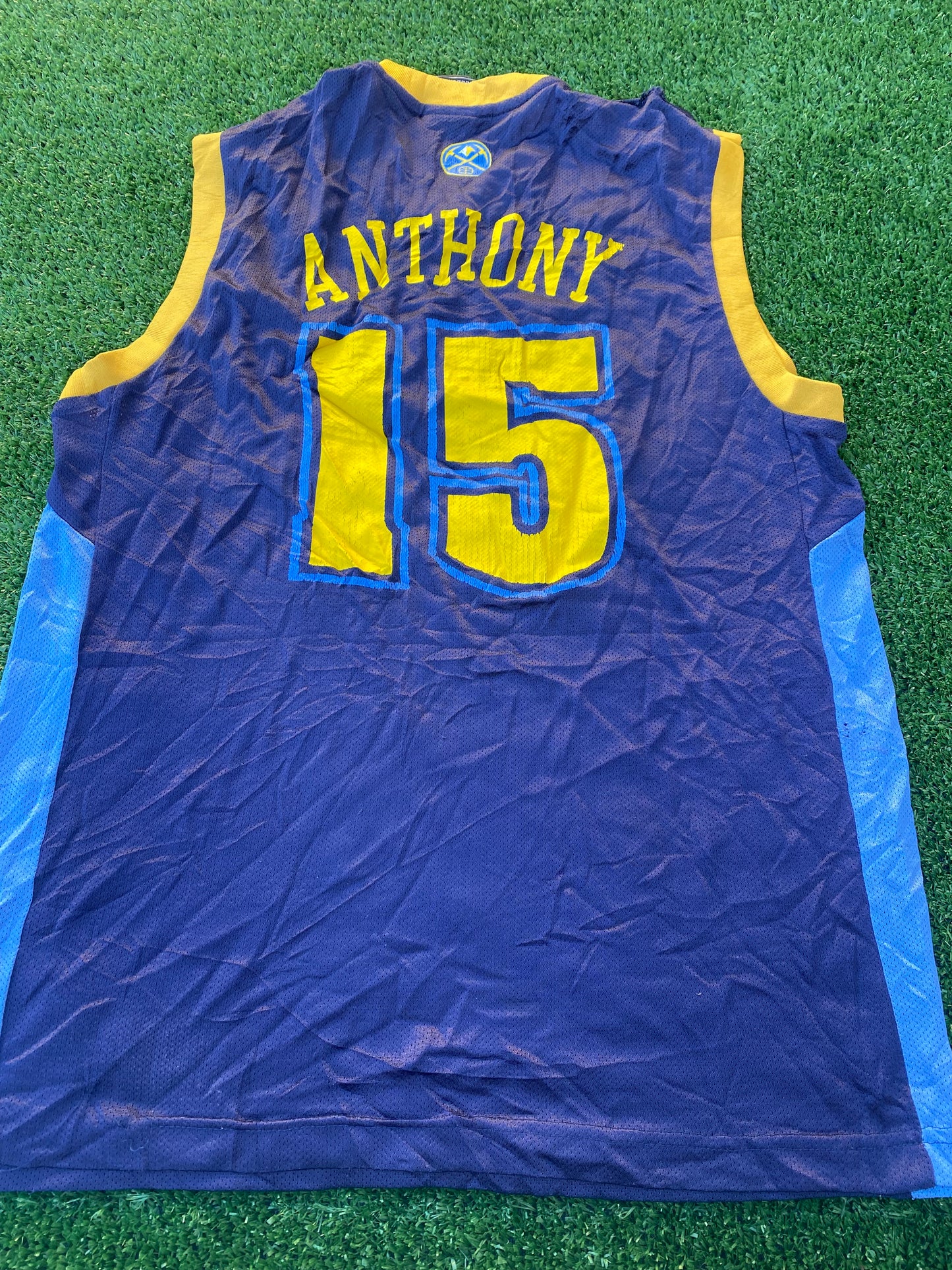 Denver Nuggets NBA Basketball USA Medium Mans Vintage Anthony no15 2005 Reebok Jersey