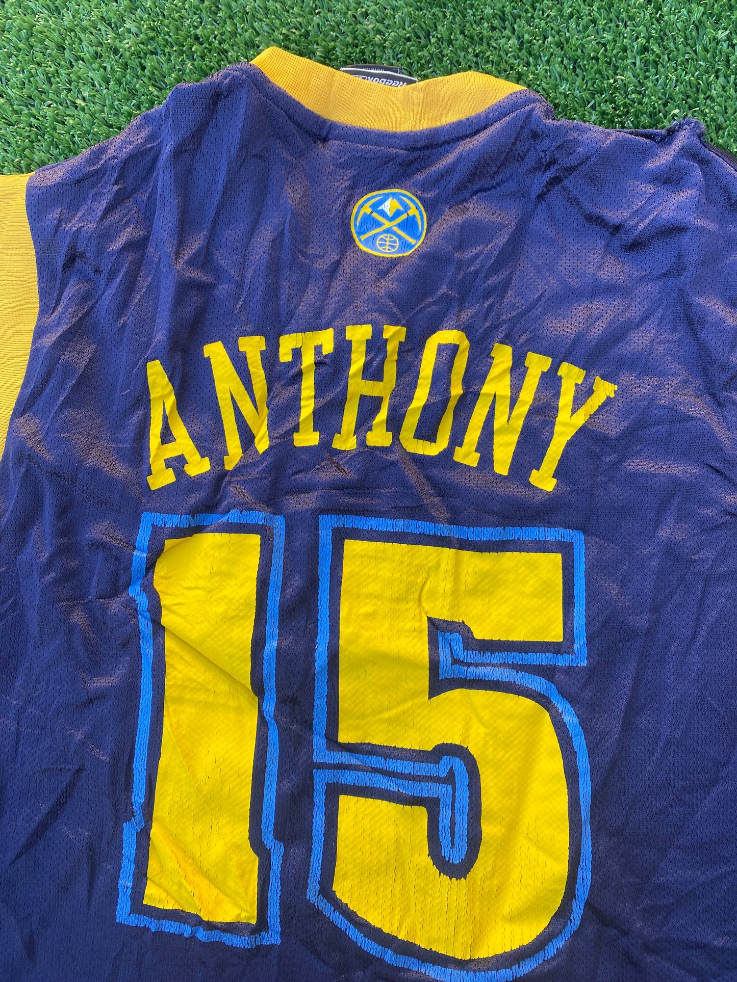 Denver Nuggets NBA Basketball USA Medium Mans Vintage Anthony no15 2005 Reebok Jersey