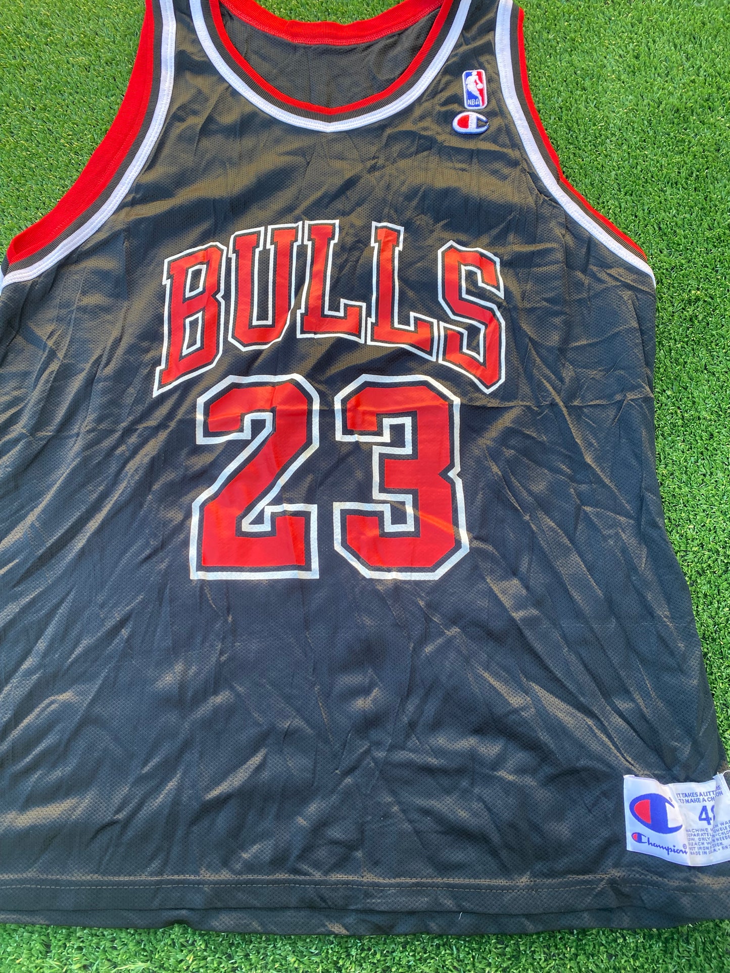 Chicago Bull USA NBA Basketball Rare Large Mans Jordan no23 Champion Made Jersey