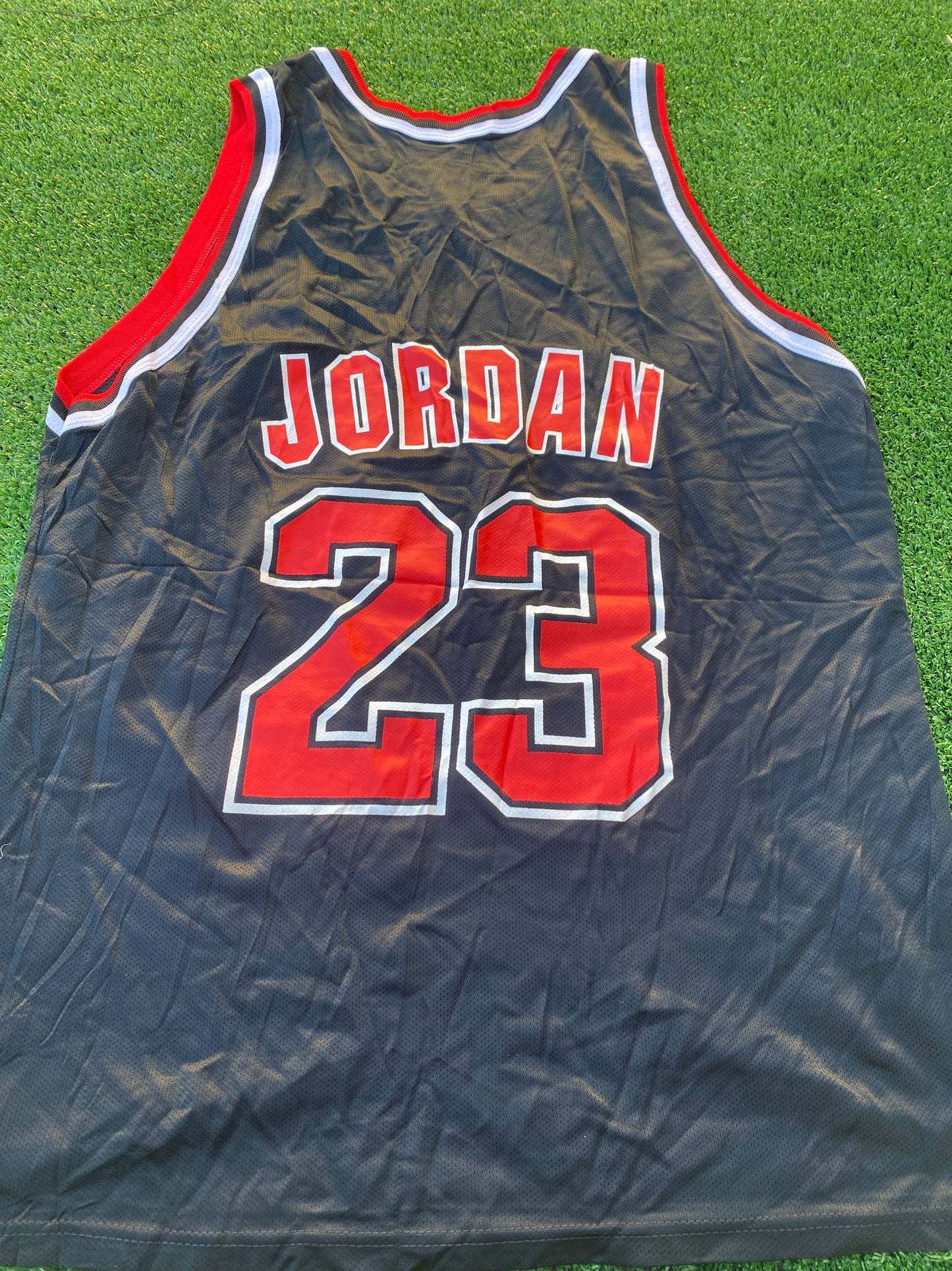 Chicago Bull USA NBA Basketball Rare Large Mans Jordan no23 Champion Made Jersey