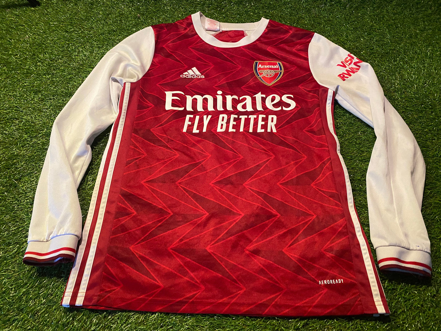 Arsenal Gunners England Soccer Football Small Mans Adidas Long Sleeved 2019 Home Jersey