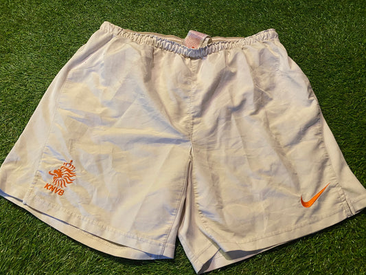 Holland Dutch Netherlands Football Large Mans Rare Vintage Nike Made Shorts