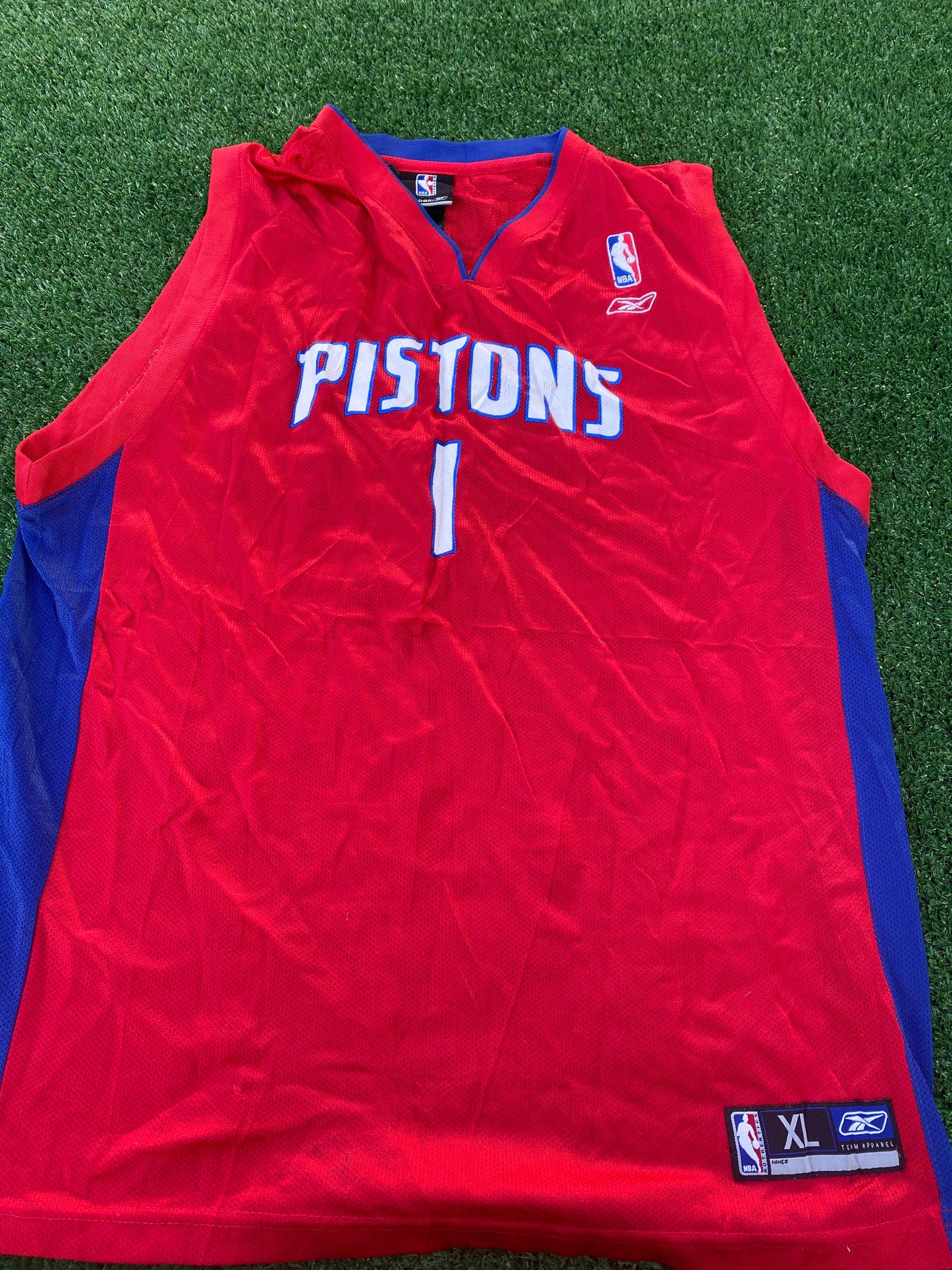 Detroit Pistons USA NBA Basketball Medium Mans Billups no1 Reebok Made Jersey