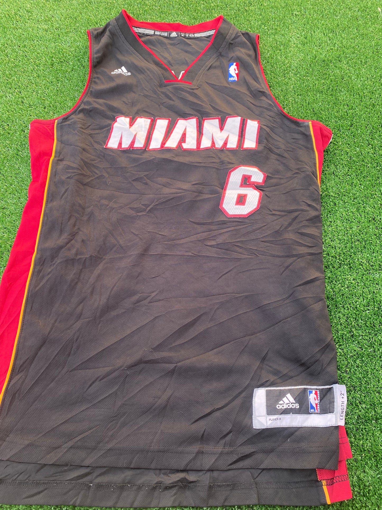 Miami Heat NBA USA United States of America Basketball Medium Mans James no6 Jersey