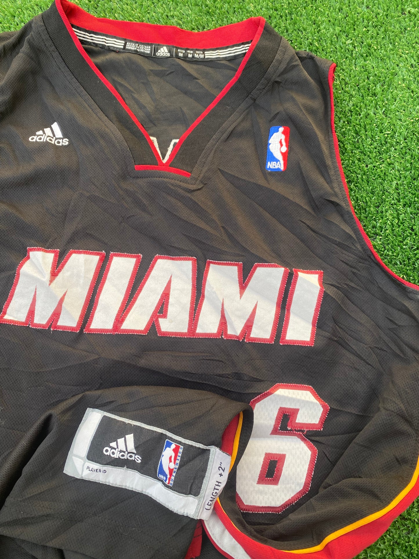 Miami Heat NBA USA United States of America Basketball Medium Mans James no6 Jersey