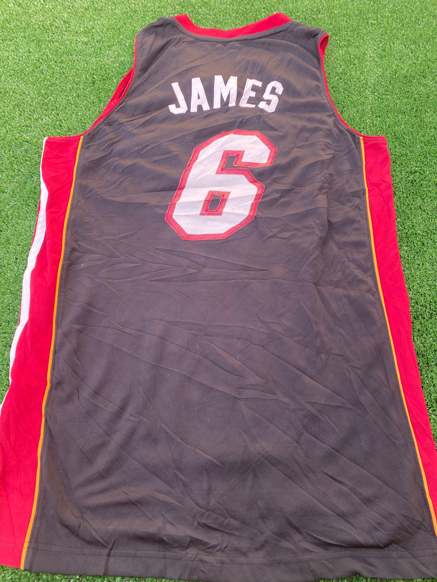 Miami Heat NBA USA United States of America Basketball Medium Mans James no6 Jersey