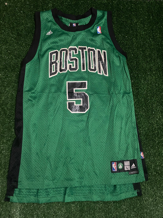 Boston Celtics USA NBA Basketball Rare Large Mans Garnett no5 Vintage Adidas Made Jersey