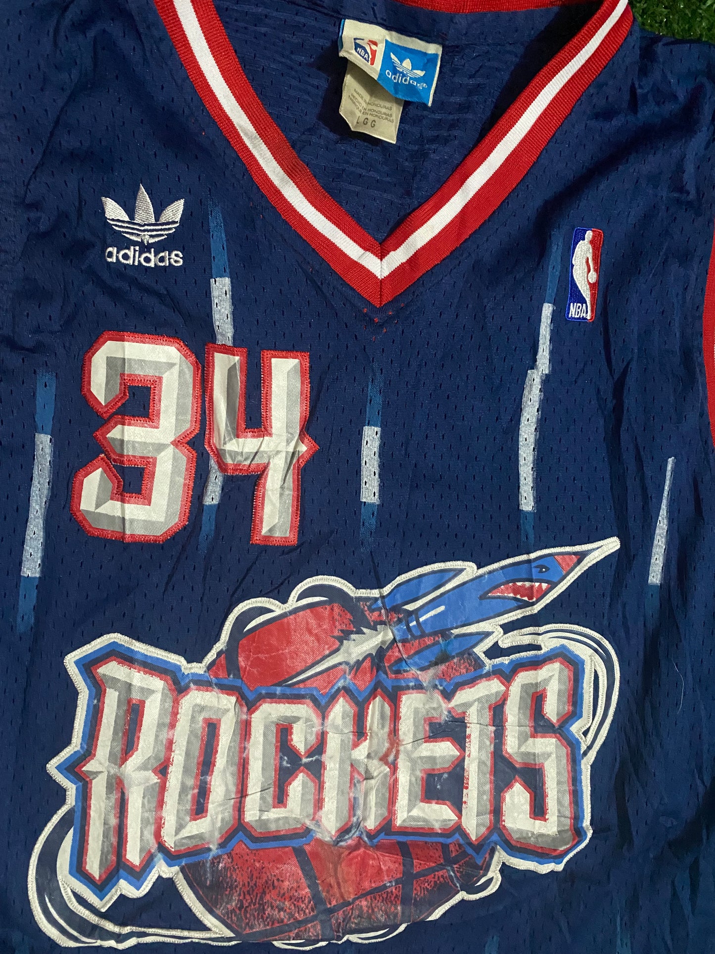 Houston Rockets NBA Basketball USA Large Mans Vintage 1996 Olajuwon no34 Adidas Jersey