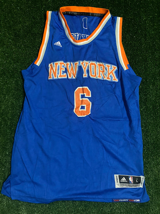 New York Knicks NBA Basketball USA Large Mans Porzingis no6 Adidas Made Jersey