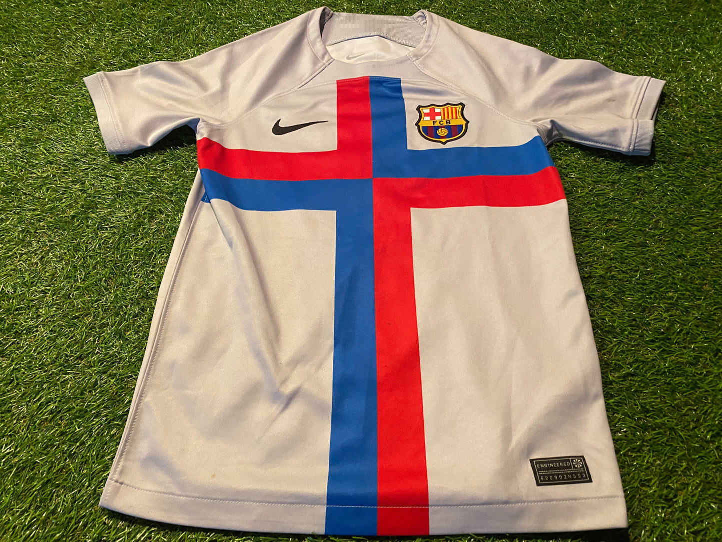 FCB Barcelona Spain Espan Spanish Soccer Football Medium Boys / Girls 8-9 Year Old Top