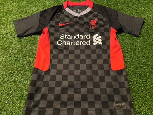 Liverpool England Soccer Football Small Boys 7-8 Year Old Nike Made Away Jersey