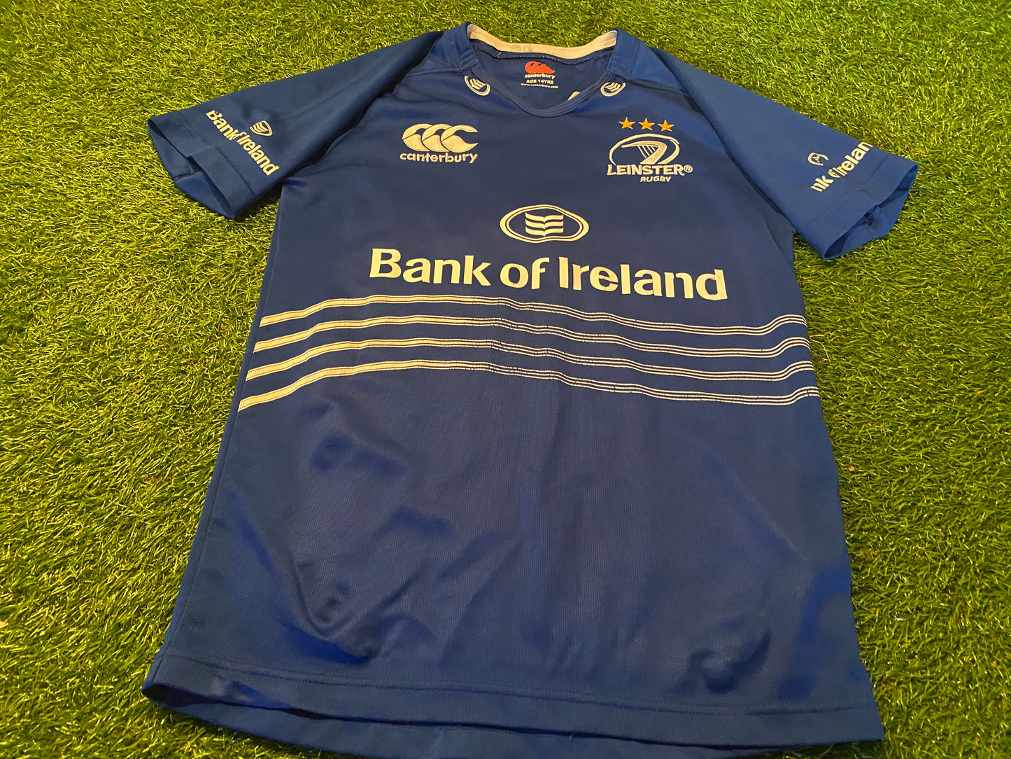 Leinster Ireland Eire Irish Rugby Union XL Boys 12-13 / Youths Vintage CCC Made Jersey