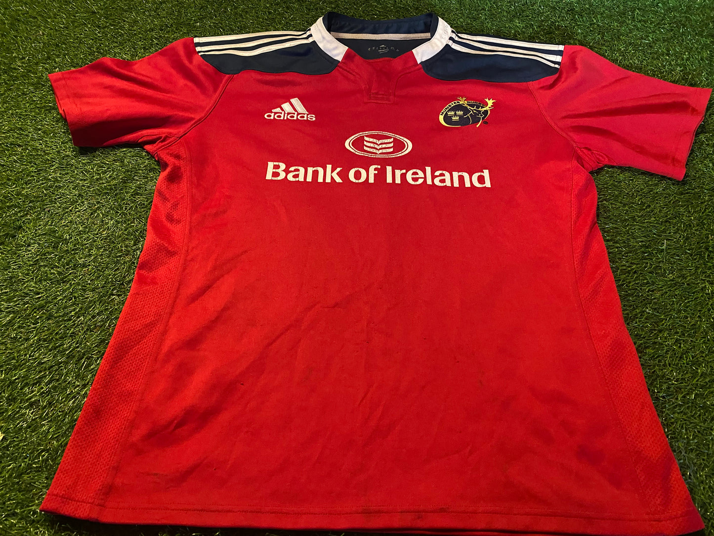 Munster Eire Irish Rugby Union Football XL Extra Large Mans Adidas Made Rare Jersey