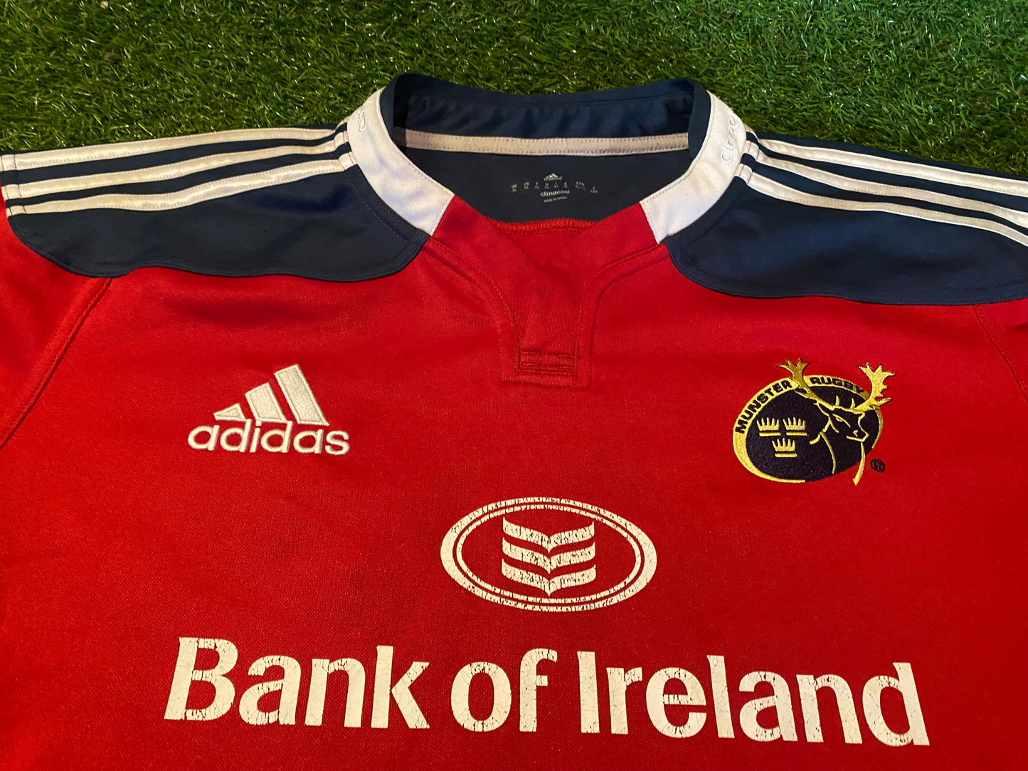 Munster Eire Irish Rugby Union Football XL Extra Large Mans Adidas Made Rare Jersey