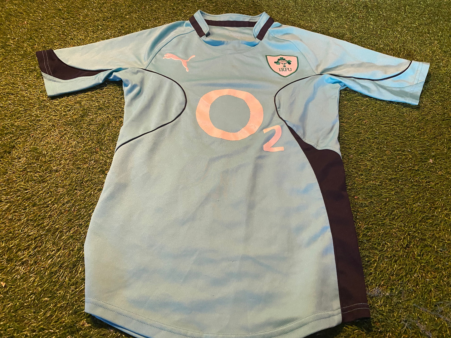 Ireland IRFU Eire Irish Rugby Union Football Medium Mans Puma Tight Fit Long Training Jersey