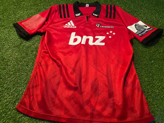 Crusaders New Zealand Rugby Union Football Large Mans Adidas Made Jersey