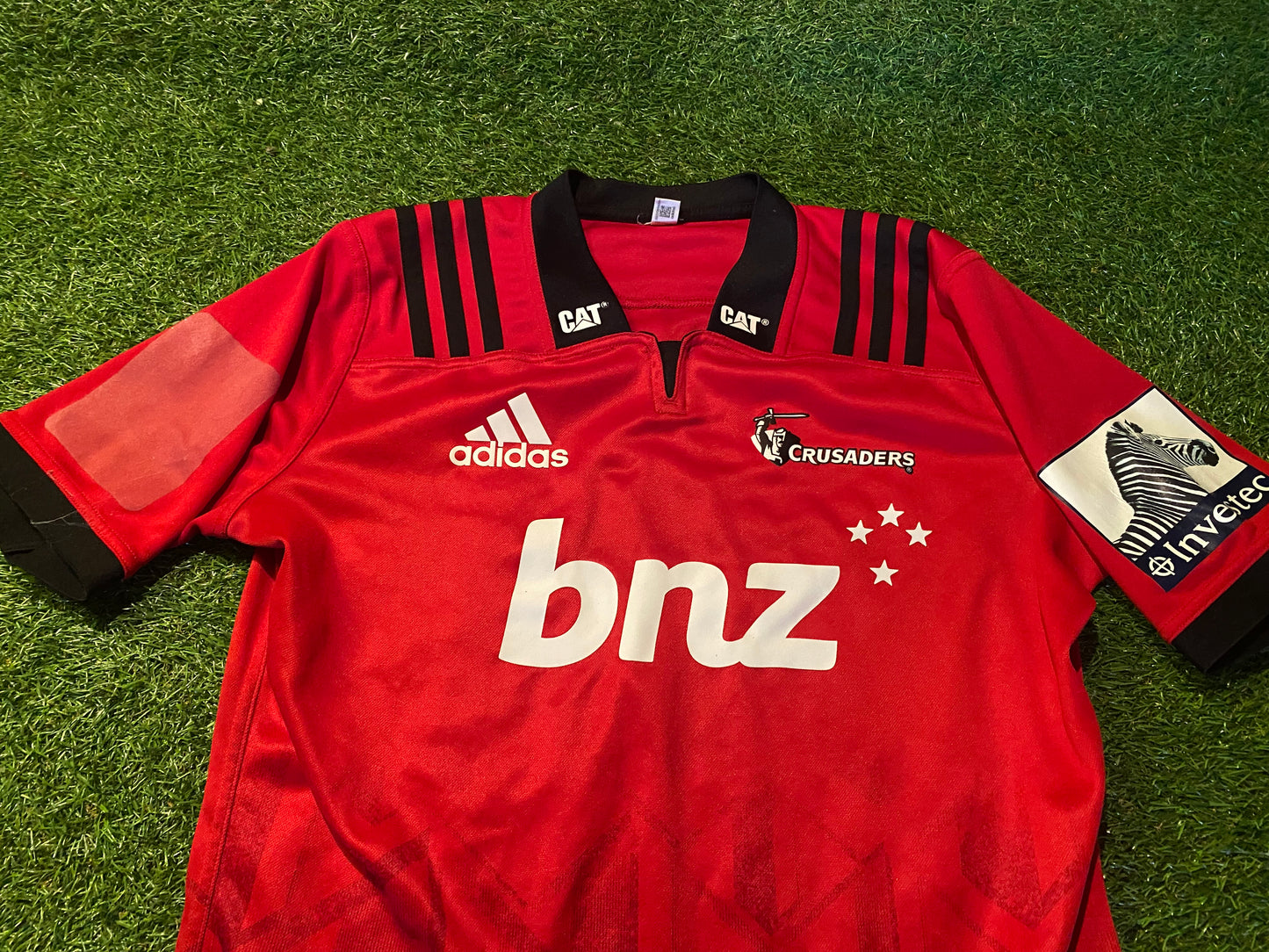 Crusaders New Zealand Rugby Union Football Large Mans Adidas Made Jersey