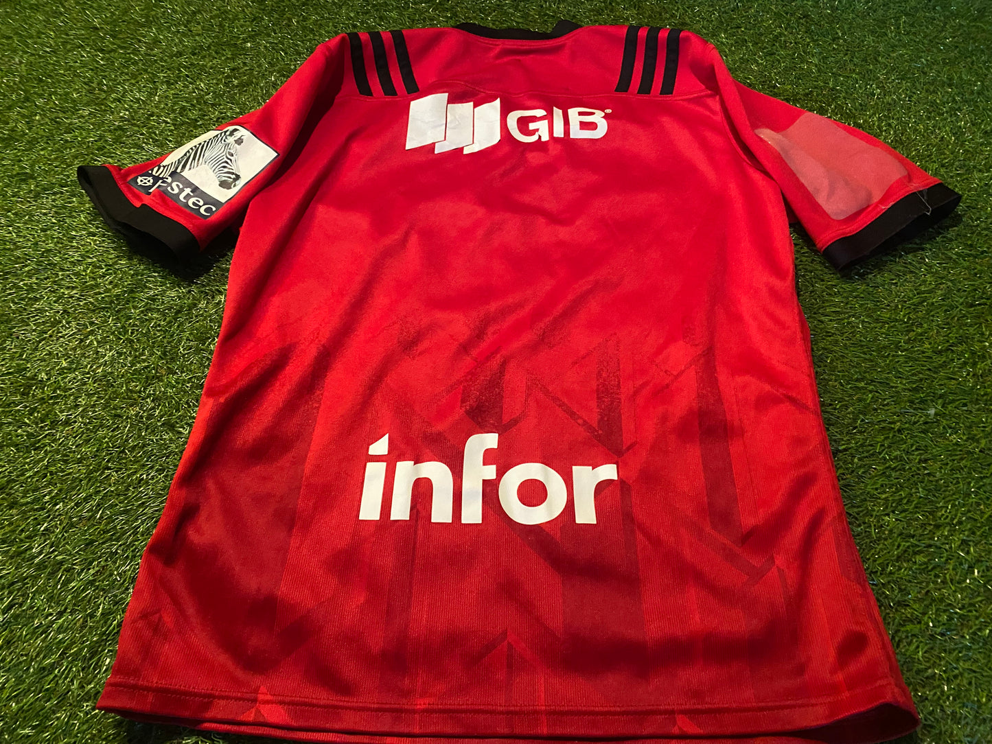 Crusaders New Zealand Rugby Union Football Large Mans Adidas Made Jersey