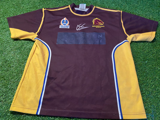 Brisbane Broncos Australia NRL Rugby League Football Medium Mans Vintage Jersey