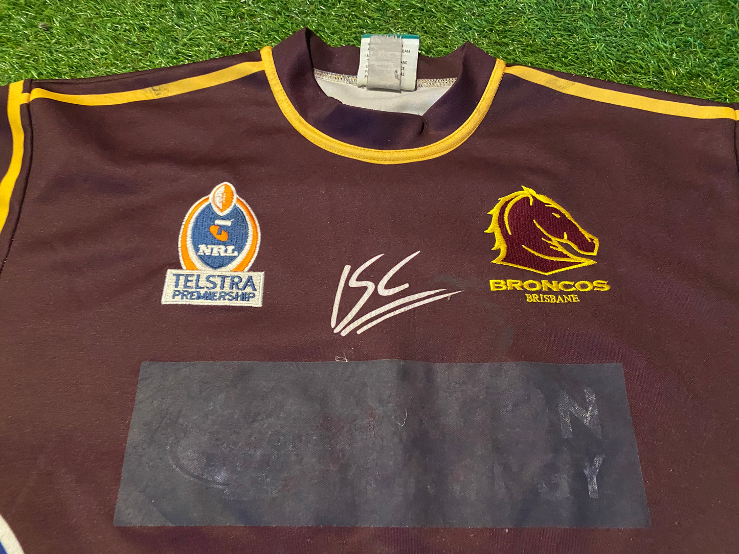 Brisbane Broncos Australia NRL Rugby League Football Medium Mans Vintage Jersey