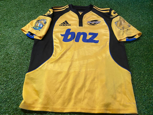 The Hurricanes New Zealand Rugby Union Football Large Mans Adidas Made Jersey