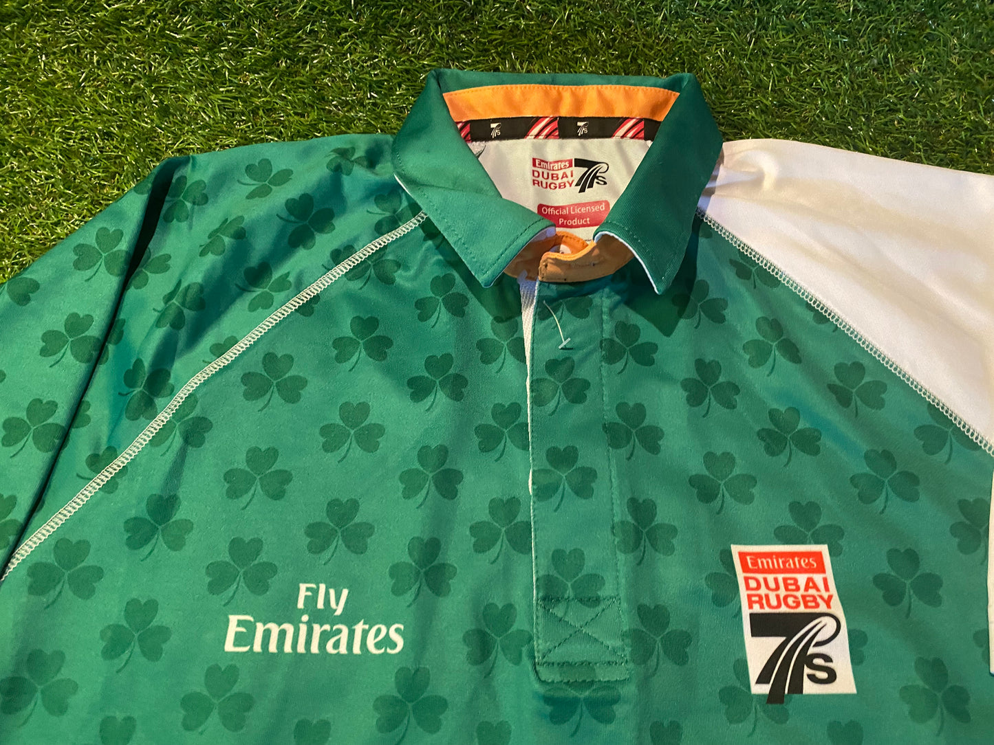 Ireland Irish Eire Dubai Emirates Rugby Union Football XL Extra Large Mans Jersey