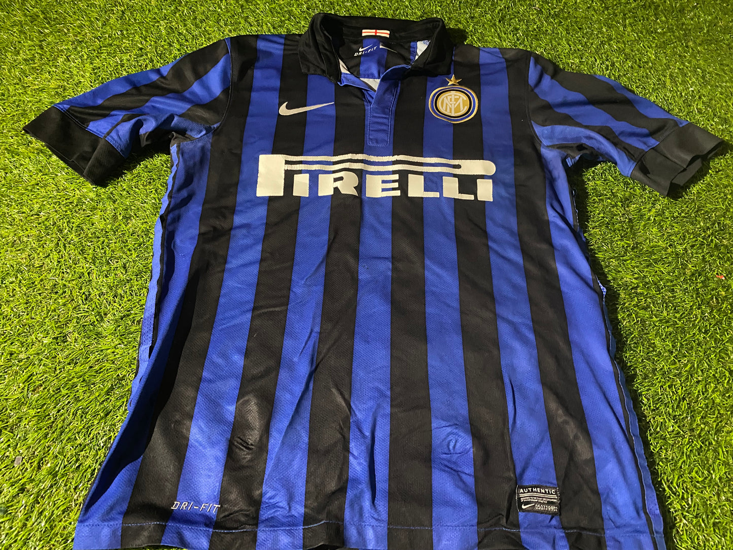 Inter Milan Italy Italia Italian Soccer Football Medium Mans Nike Licensed Home Jersey