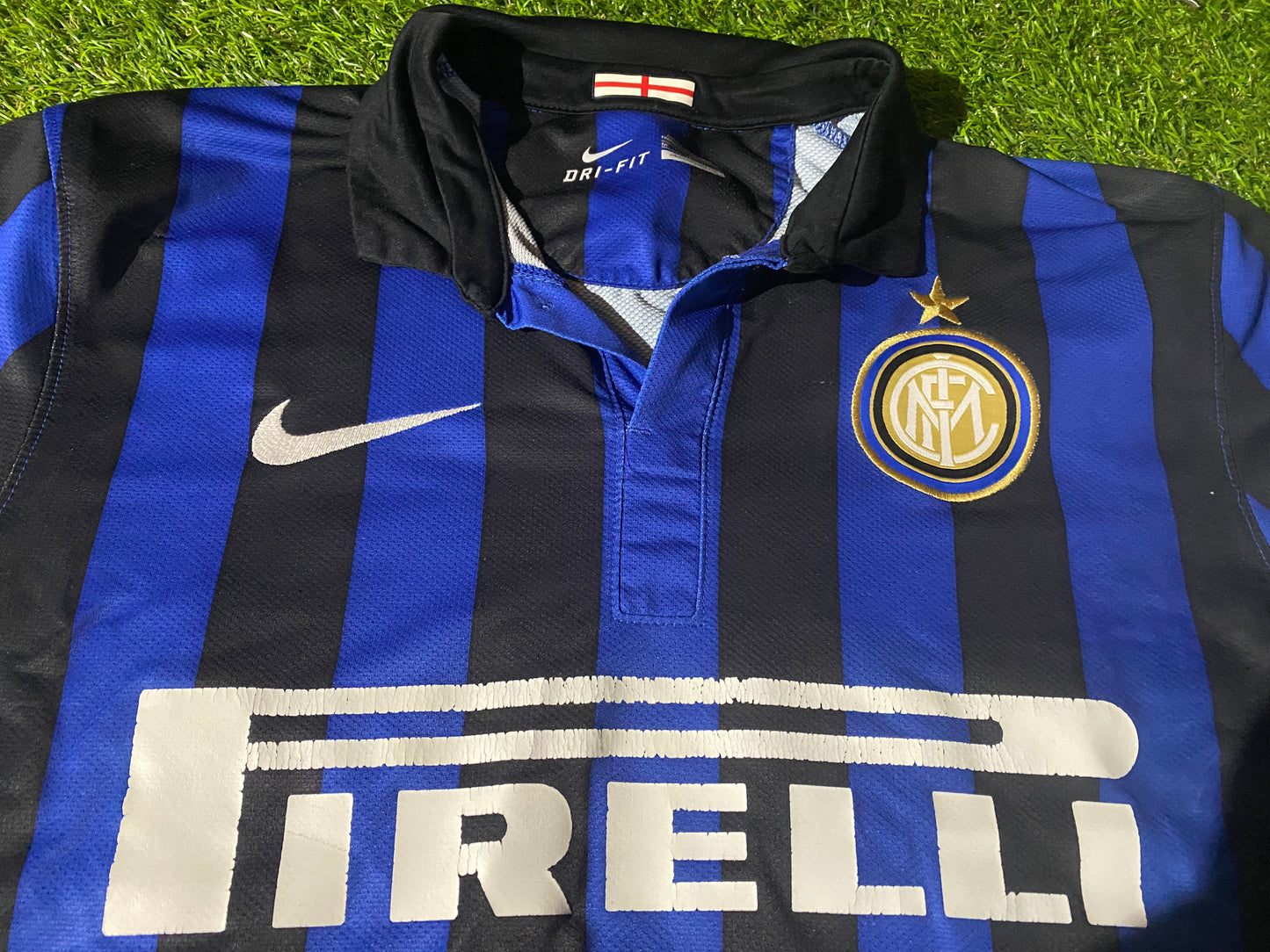 Inter Milan Italy Italia Italian Soccer Football Medium Mans Nike Licensed Home Jersey