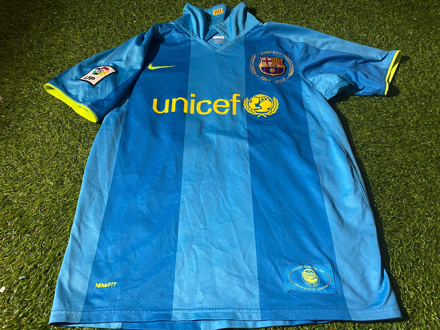 FCB Barcelona Spain La Liga Football Small Mans 2007 Ronaldinho no10 40 Year Nou Camp Jersey