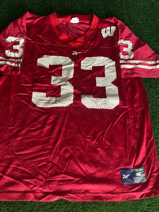 Wisconison Badgers USA Sports Large Mans Vintage Reebok Made no33 Jersey