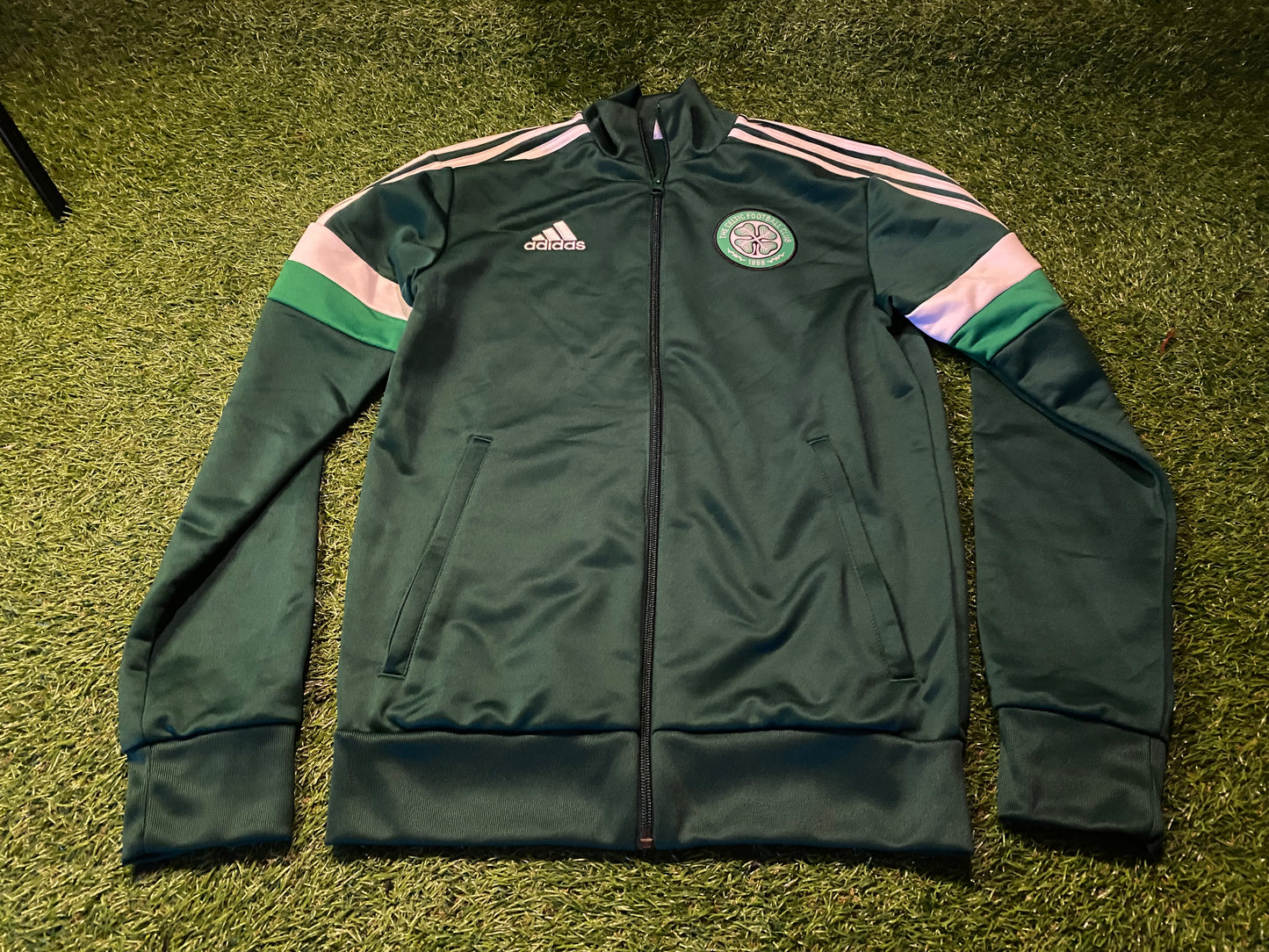 Celtic FC Scotland Scottish Football XS Mans Single Layeres Zip Up Tracksuit Jacket