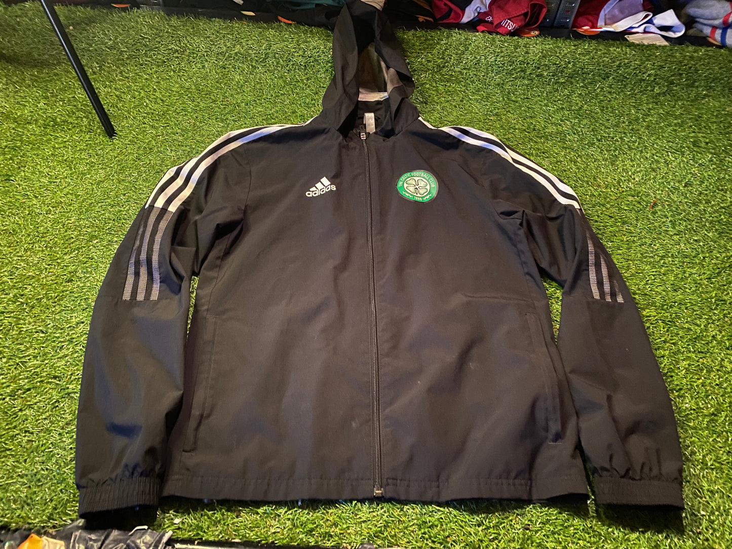 Celtic FC Scotland Scottish Football XS Mans Breathable Lined Zip Up Hooded Jacket