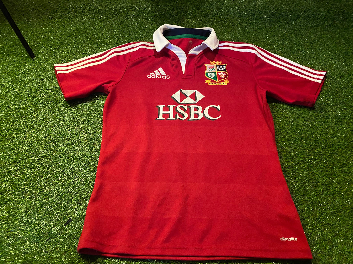 British & Irish Lions Rugby Union Football Medium Mans 2013 Adidas Tour of Australia Jersey