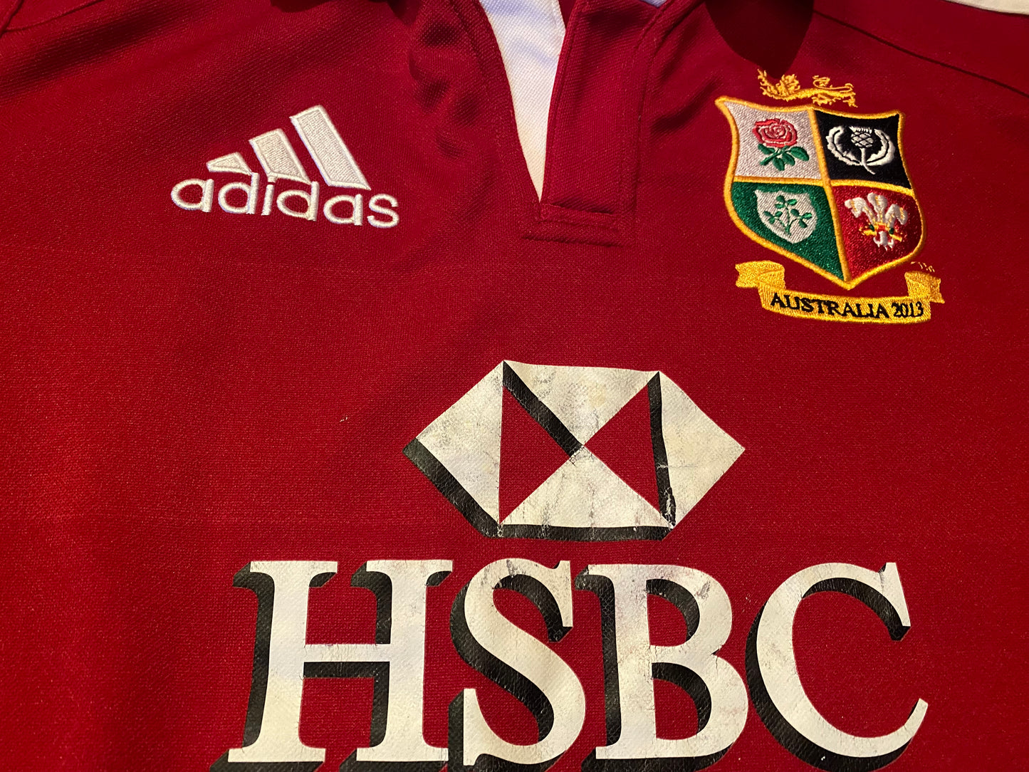 British & Irish Lions Rugby Union Football Medium Mans 2013 Adidas Tour of Australia Jersey