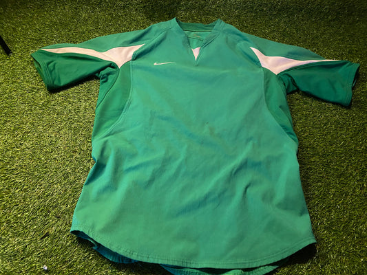 Nike Rugby XXL 2XL Mans Stretch Tight Fit Green / White Jersey Rugby Union League Sports