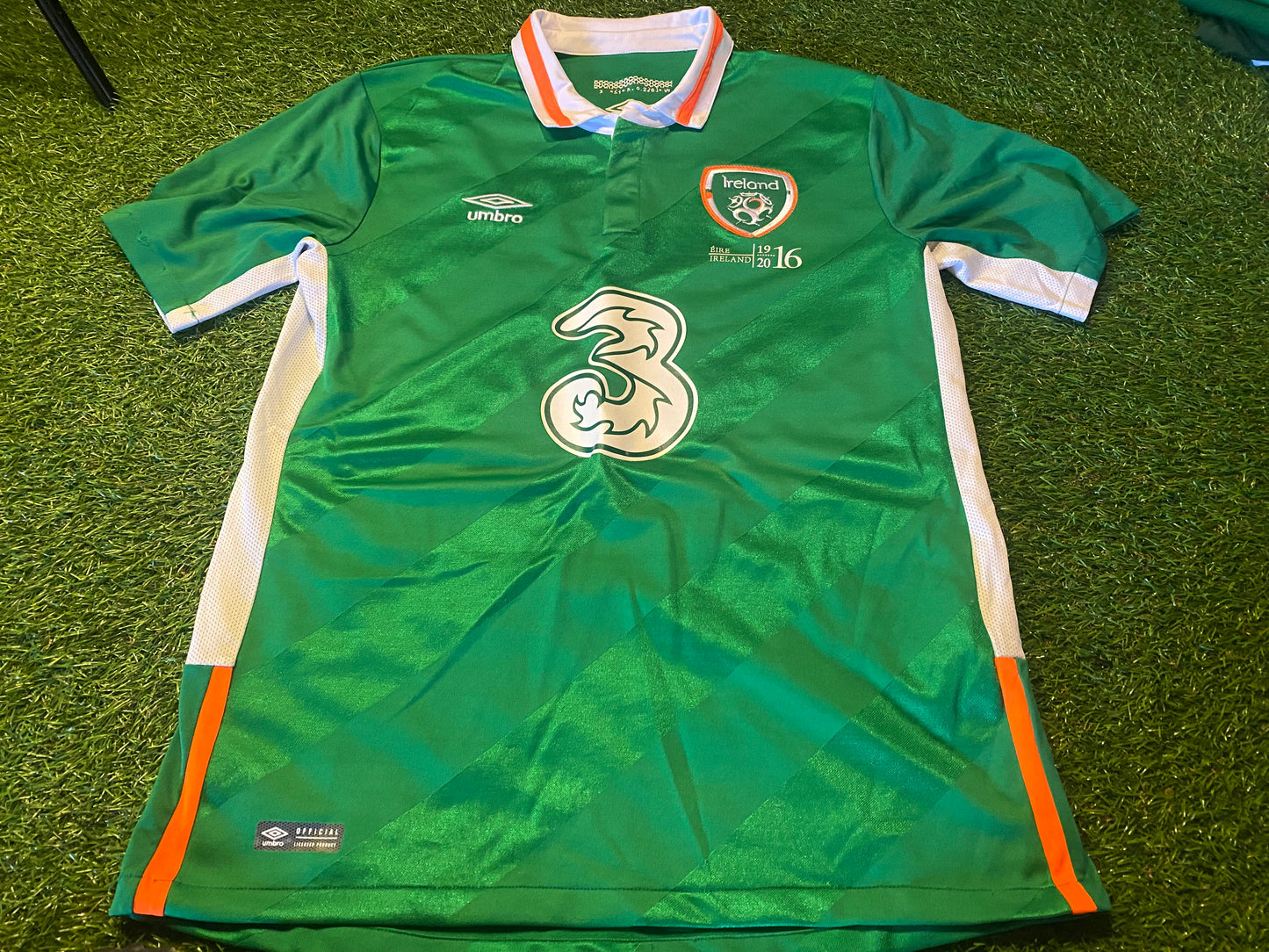Republic of Ireland Eire Irish Football Soccer Medium Mans Easter Rising 2016 Home Jersey