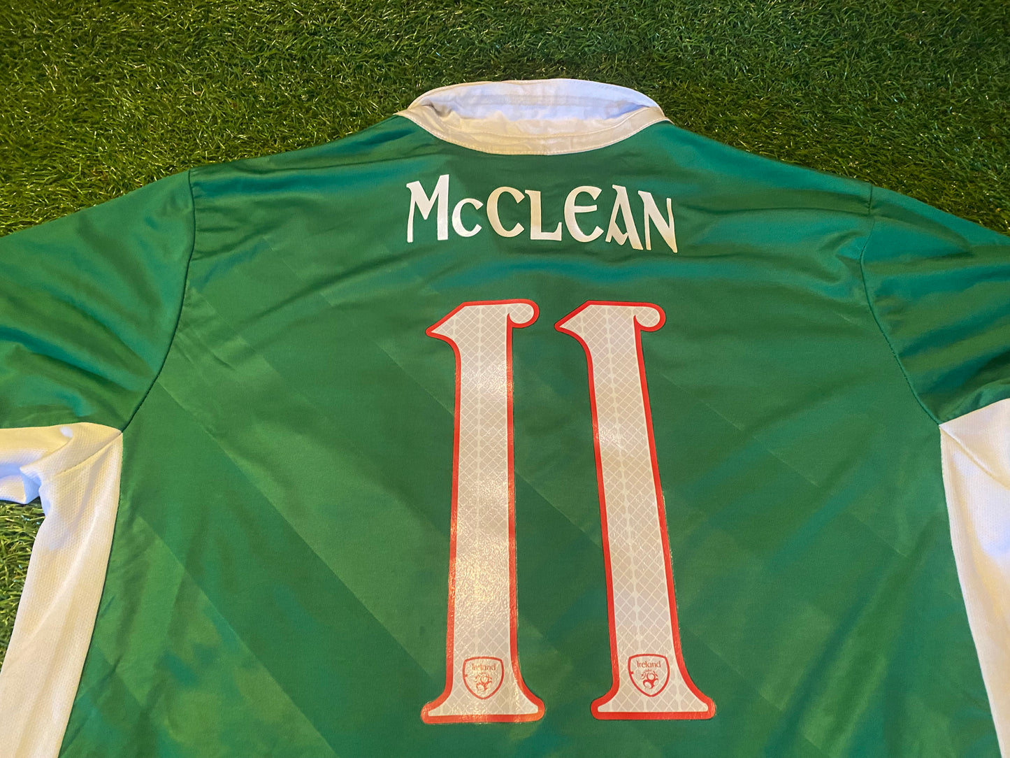 Republic of Ireland Eire Football 1916-2016 XL Extra Large Mans no11 McClean 2016 Home Jersey